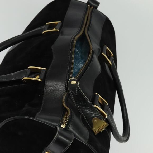 GUCCI Boston Bag Suede Black Gold - Picture 6 of 16